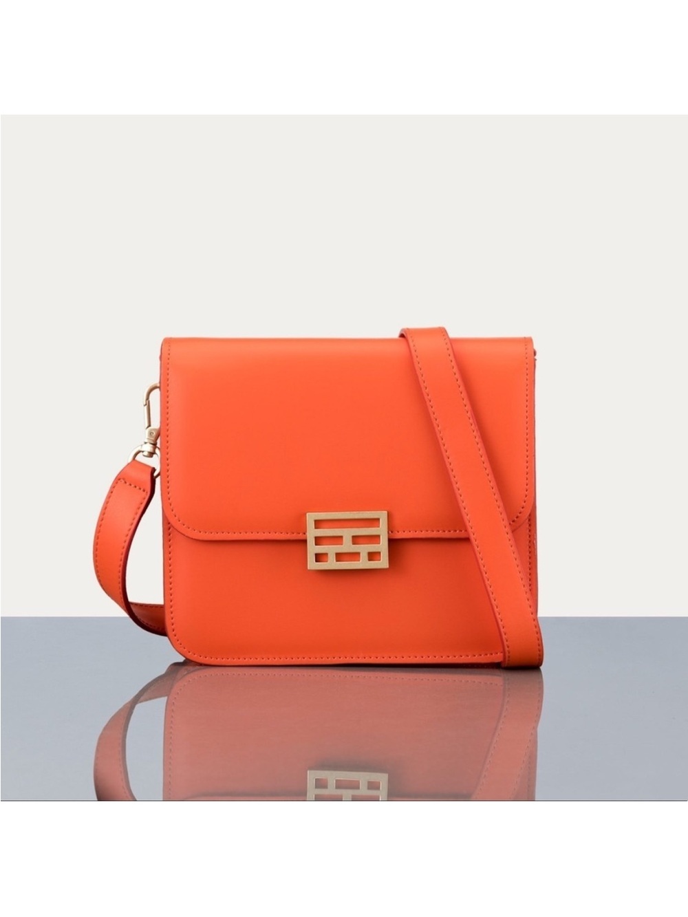 Frame Le Signature Mini in Orange Crush Shoulder Bag NWT